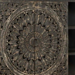 Brede Vintage Wandkast Snijwerk -Zuiver Verkoop renew casina zwarte half open wandkast 02