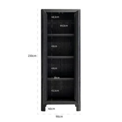 Hoge Zwarte Wandkast -Zuiver Verkoop richmond interiors baccarat hoge zwarte wandkast 05