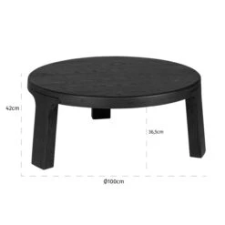 Ronde Salontafel Zwart -Zuiver Verkoop richmond interiors baccarat ronde salontafel zwart 03