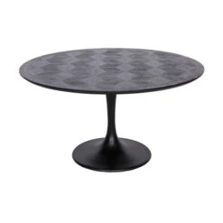 Ronde Eettafel Zwart Hout