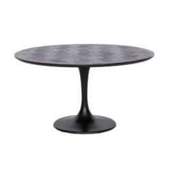 Ronde Eettafel Zwart Hout -Zuiver Verkoop richmond interiors blax ronde eettafel zwart hout 02
