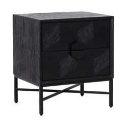 Zwart Nachtkastje Van Hout -Zuiver Verkoop richmond interiors blax zwart nachtkastje van hout 01