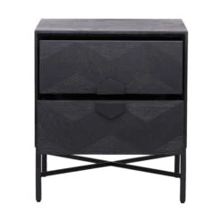 Zwart Nachtkastje Van Hout -Zuiver Verkoop richmond interiors blax zwart nachtkastje van hout 04