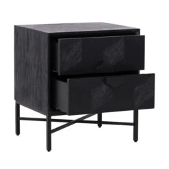 Zwart Nachtkastje Van Hout -Zuiver Verkoop richmond interiors blax zwart nachtkastje van hout 05