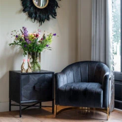 Zwart Nachtkastje Van Hout -Zuiver Verkoop richmond interiors blax zwart nachtkastje van hout 08