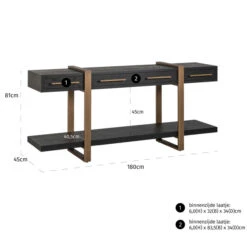 Dressoir Donker Eiken -Zuiver Verkoop richmond interiors cambon dressoir donker eiken 06