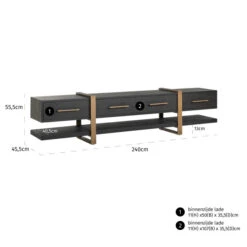 TV-dressoir Donker Hout -Zuiver Verkoop richmond interiors cambon tv dressoir donker hout 05