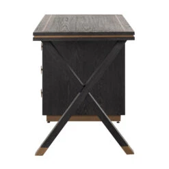 Zwart Design Bureau Met Goud -Zuiver Verkoop richmond interiors hunter zwart design bureau met goud 02