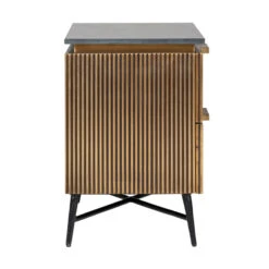 Gouden Nachtkastje Met Marmer -Zuiver Verkoop richmond interiors ironville gouden nachtkastje met marmer 02