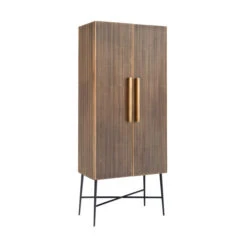 Gouden Wandkast Ribbelmotief -Zuiver Verkoop richmond interiors ironville gouden wandkast ribbelmotief 01