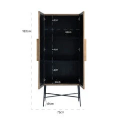 Gouden Wandkast Ribbelmotief -Zuiver Verkoop richmond interiors ironville gouden wandkast ribbelmotief 06