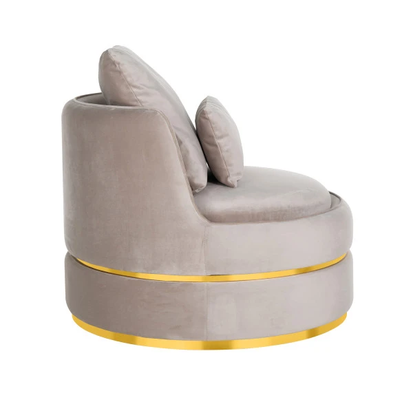 Ronde Design Fauteuil Met Goud 5 Ronde Design Fauteuil Met Goud - Afbeelding 3