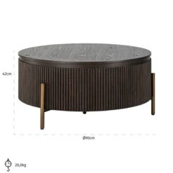 Ronde Salontafel Hout -Zuiver Verkoop richmond interiors luxor ronde salontafel hout 05