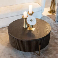 Ronde Salontafel Hout -Zuiver Verkoop richmond interiors luxor ronde salontafel hout 06