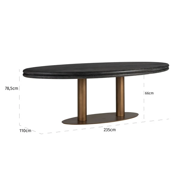 Eettafel Messing Poot 6 Eettafel Messing Poot - Afbeelding 4
