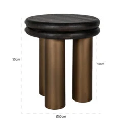 Ronde Bijzettafel Messing -Zuiver Verkoop richmond interiors macaron ronde bijzettafel messing 03