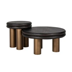 Ronde Bijzettafel Messing -Zuiver Verkoop richmond interiors macaron ronde bijzettafel messing 04