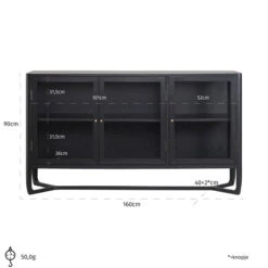 Dressoir Glazen Deuren -Zuiver Verkoop richmond interiors montfort dressoir met glazen deuren 05