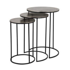 Ronde Bijzettafelset Aluminium