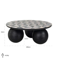 Ronde Salontafel Marmer -Zuiver Verkoop richmond interiors rostelli ronde salontafel marmer 04