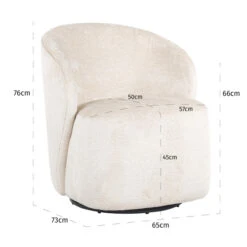 Draaifauteuil Chenille -Zuiver Verkoop richmond interiors sofia draaifauteuil chenille wit 06 2