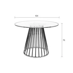 Ronde Eettafel Glas Met Goud -Zuiver Verkoop ronde eettafel glas met goud floris lumz home 09
