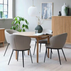 Ronde Eikenfineer Tafel -Zuiver Verkoop ronde eikenfineer tafel bodio togo 08