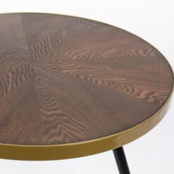 Ronde Salontafel Walnoot En Goud -Zuiver Verkoop ronde essenhouten salontafel denise lumz home 03