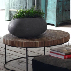 Salontafel Met Stukjes Hout -Zuiver Verkoop ronde salontafel hout laforma olos 03 800x800 1