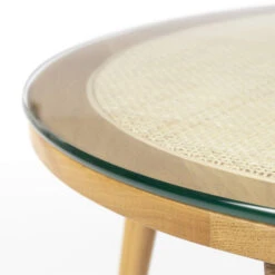 Ronde Salontafel Rotan Met Glasplaat -Zuiver Verkoop ronde salontafel rotan met glasplaat haru bodio 02
