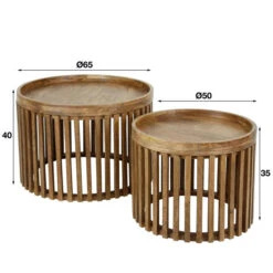 Ronde Salontafel Set Mangohout -Zuiver Verkoop ronde salontafel set mangohout tweak giani 07