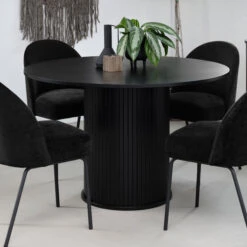 Ronde Tafel Zwart -Zuiver Verkoop ronde tafel zwart bodio sway 01