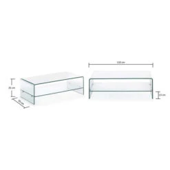 Salontafel Glas Rechthoekig -Zuiver Verkoop salontafel glas laforma burano 110 04 800x800 1