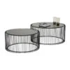 Ronde Salontafelset Staaldraad -Zuiver Verkoop salontafelset kare design wire black 01 1