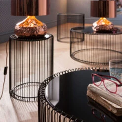 Ronde Salontafelset Staaldraad -Zuiver Verkoop salontafelset kare design wire black 04 1