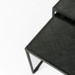 Salontafelset Van Zwart Teak Hout -Zuiver Verkoop salontafelset van zwart teak hout black teak bodio 04