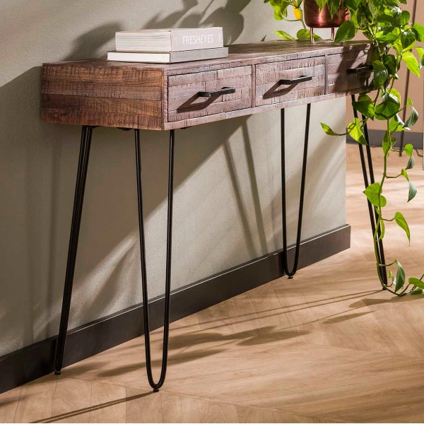 Sidetable Ingelegd Hout Greywash 3 Sidetable Ingelegd Hout Greywash