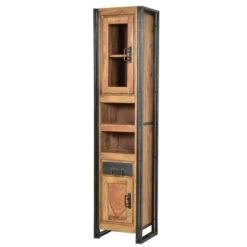 Smalle Vitrinekast Van Sheesham Hout -Zuiver Verkoop staande kast lavis havel 02 800x800 1