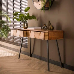 Stoer Acaciahouten Kaptafel -Zuiver Verkoop stoer acaciahouten kaptafel demn giani 02