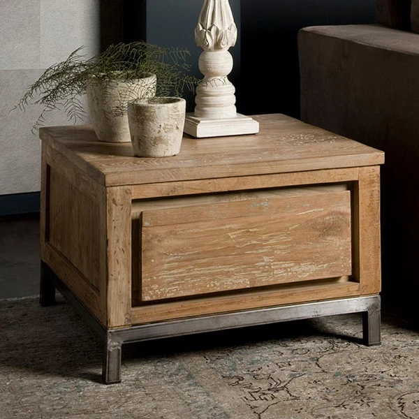 Teak Salontafel Met Lade 3 Teak Salontafel Met Lade