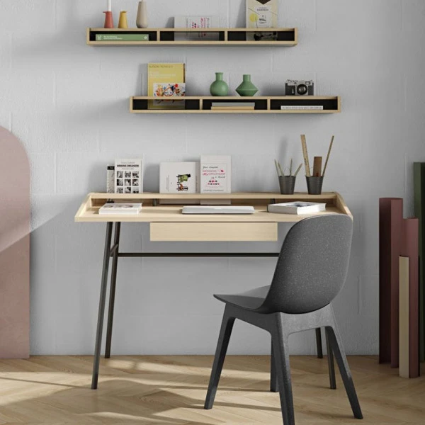 Modern Eiken Bureau Met Lade 4 Modern Eiken Bureau Met Lade - Afbeelding 2