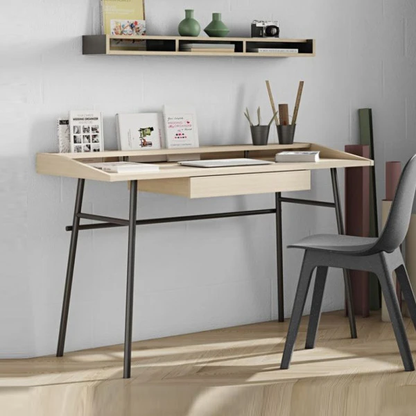 Modern Eiken Bureau Met Lade 3 Modern Eiken Bureau Met Lade