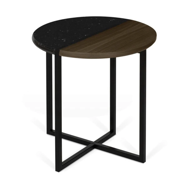 Tafeltje Walnoot En Zwart Marmer 3 Tafeltje Walnoot En Zwart Marmer