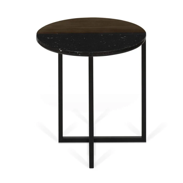 Tafeltje Walnoot En Zwart Marmer 9 Tafeltje Walnoot En Zwart Marmer - Afbeelding 7