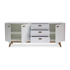 Dressoir Mat Wit Met Eiken -Zuiver Verkoop tenzo bess dressoir eiken 02