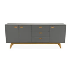 Dressoir Mat Wit Met Eiken -Zuiver Verkoop tenzo bess dressoir eiken 07