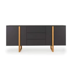 Modern Dressoir Met Eiken -Zuiver Verkoop tenzo birka modern dressoir antraciet met eiken 01 1