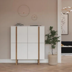 Moderne Bergkast Met Eiken -Zuiver Verkoop tenzo birka moderne bergkast wit met eiken 08 1