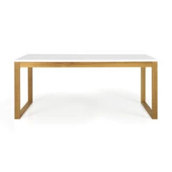 Scandinavische Eettafel Wit Met Eiken