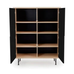 Eiken Wandkast Mat Zwart -Zuiver Verkoop tenzo flow eiken wandkast 03